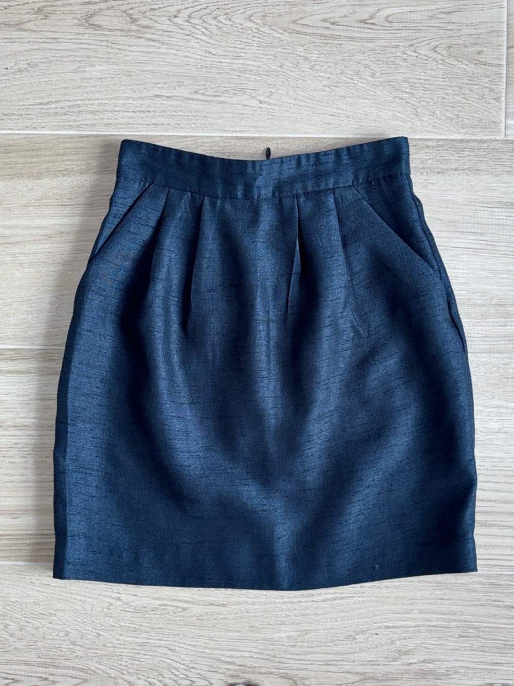 H&M Pleated Mini Skirt Blue Green Size 2